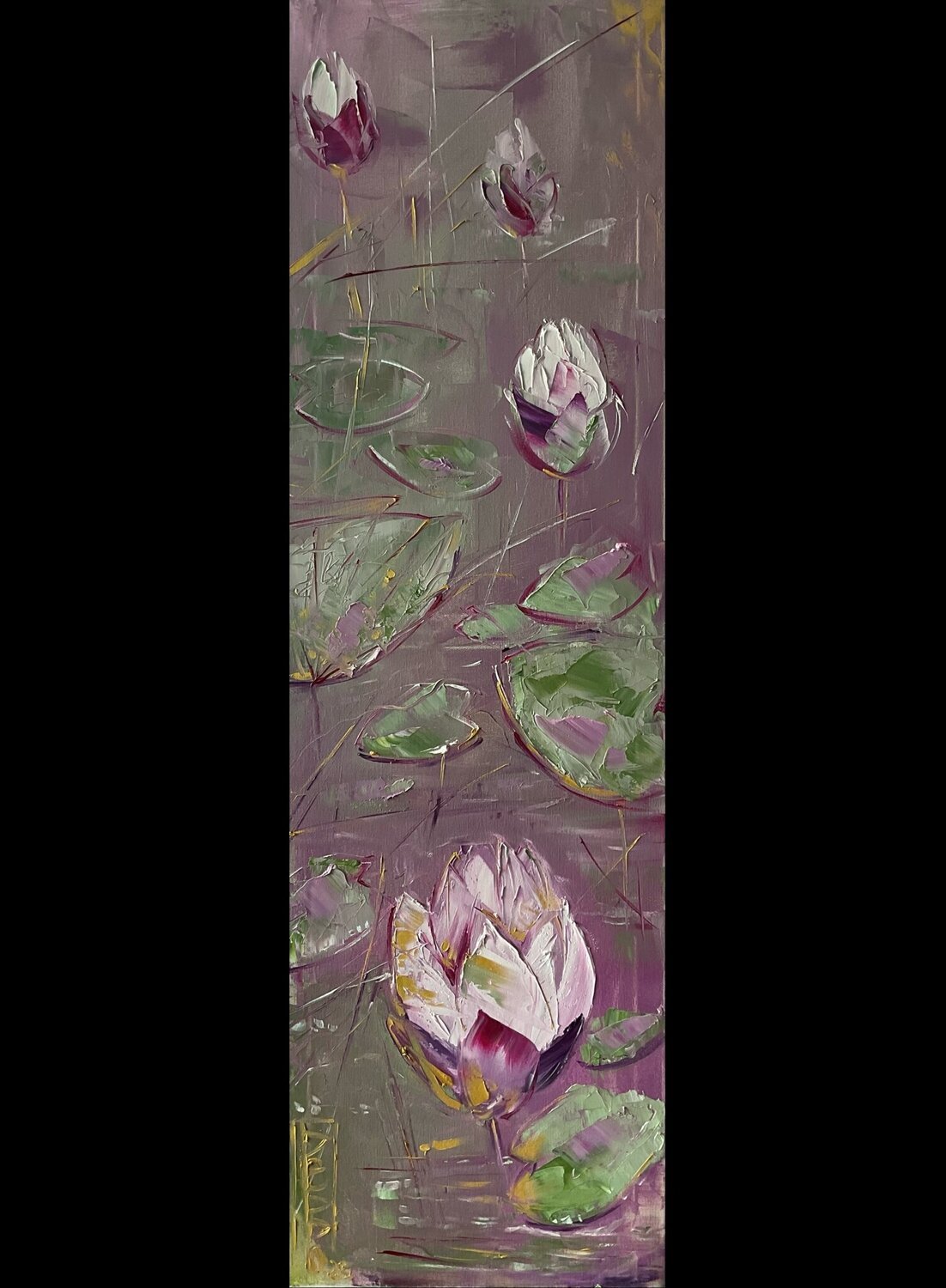 Lotus flower Petko Dzhelebov Original painting for sale