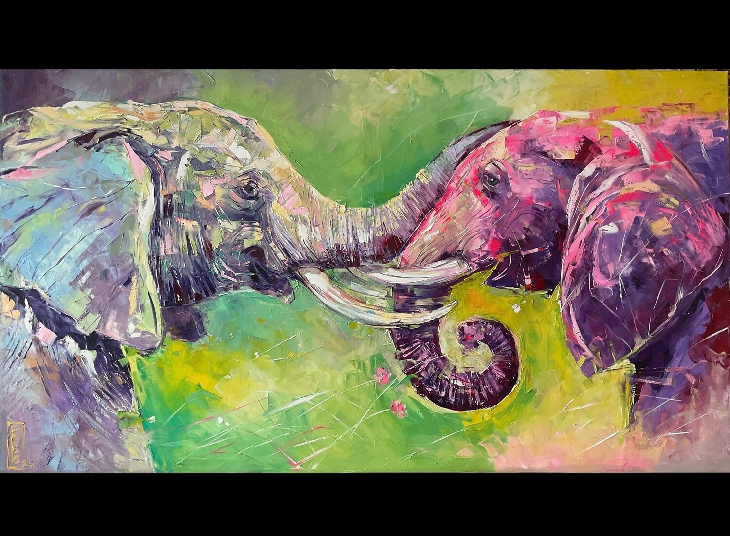 One love Petko Dzhelebov Original painting for sale