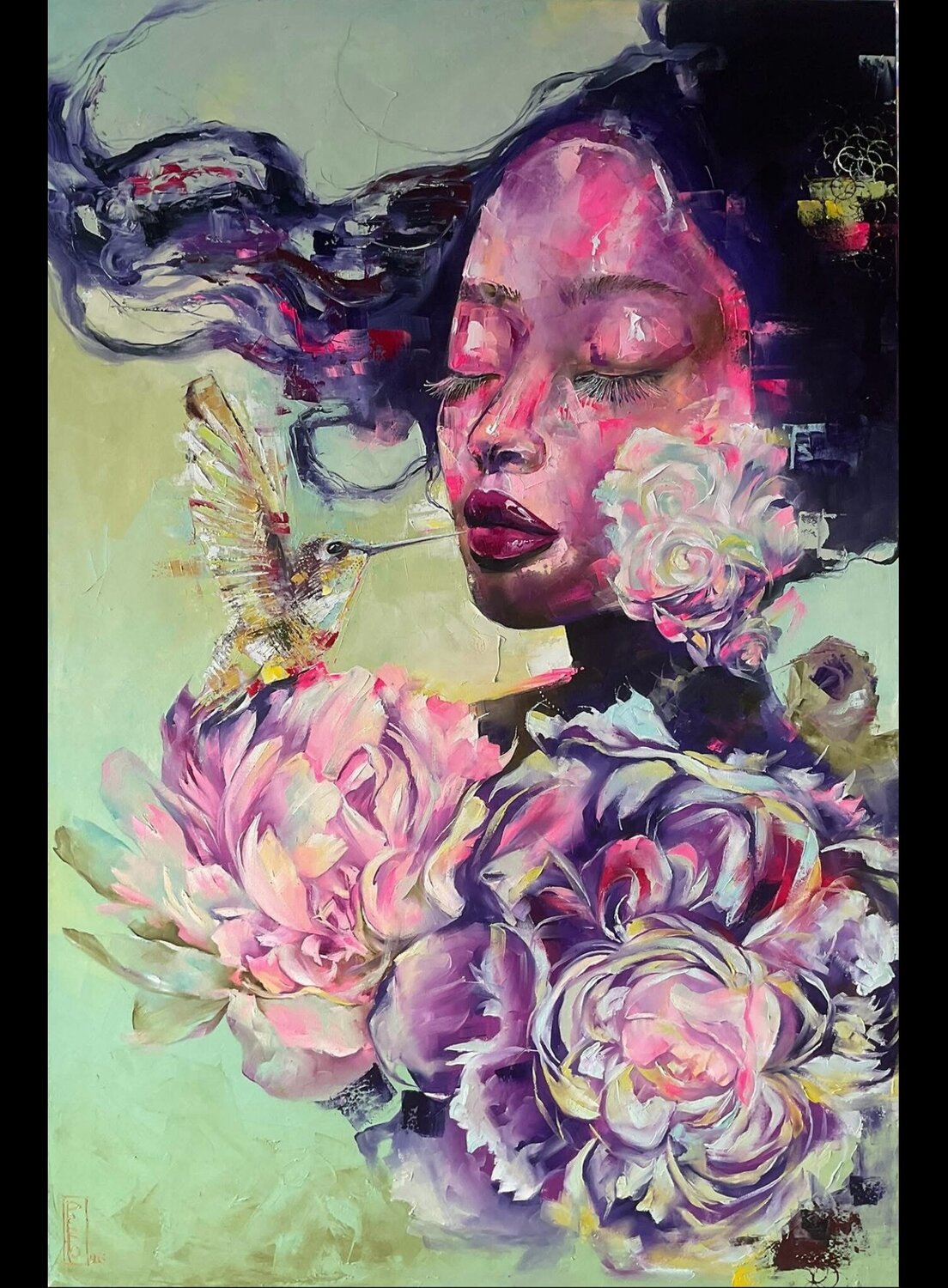 Gentle touch Petko Dzhelebov Original painting for sale