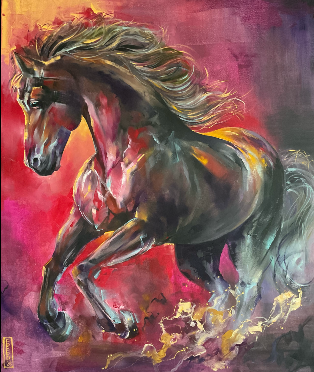 The tireless Petko Dzhelebov Original painting for sale