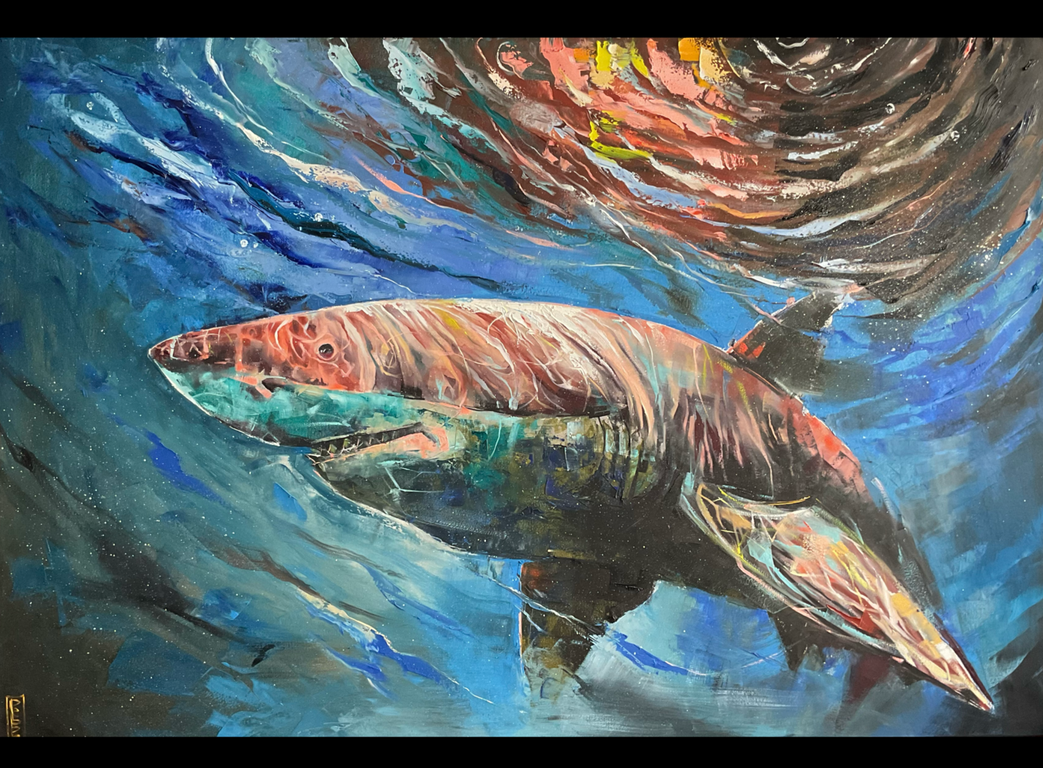 the predator Petko Dzhelebov Original painting for sale