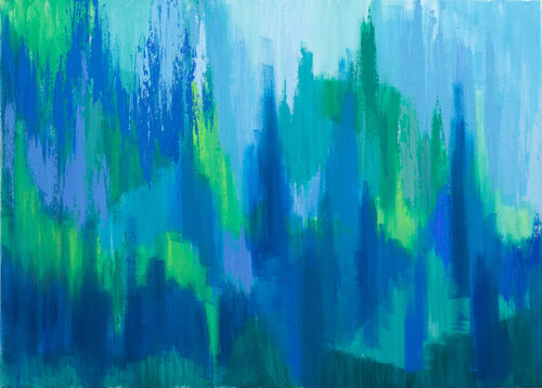 Paesaggio blu by Gabriele Casale, Painting for Sale on Select