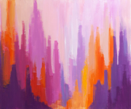 Paesaggio in Rosa by Gabriele Casale, Painting for Sale on Select