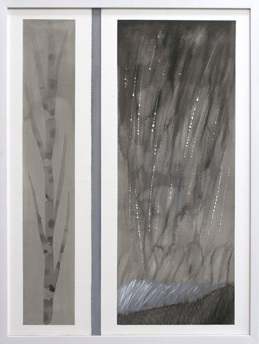 Birches and abstract by Gabriele Casale, Painting for Sale on Select