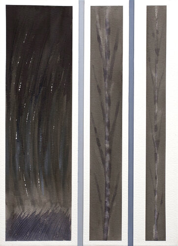 Birches and abstract by Gabriele Casale, Painting for Sale on Select