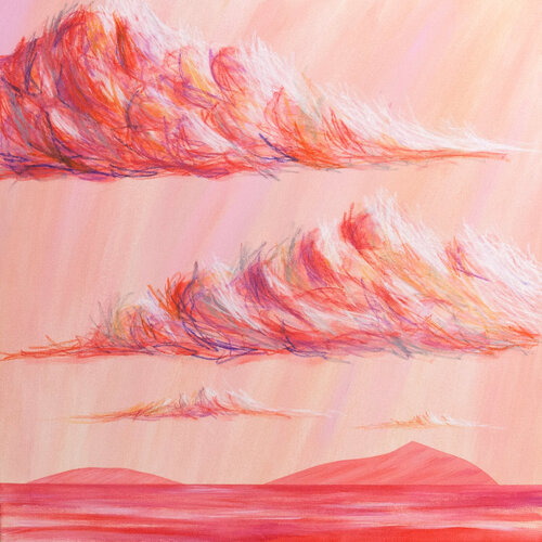 Cielo rosa, nuvole by Gabriele Casale, Painting for Sale on Select