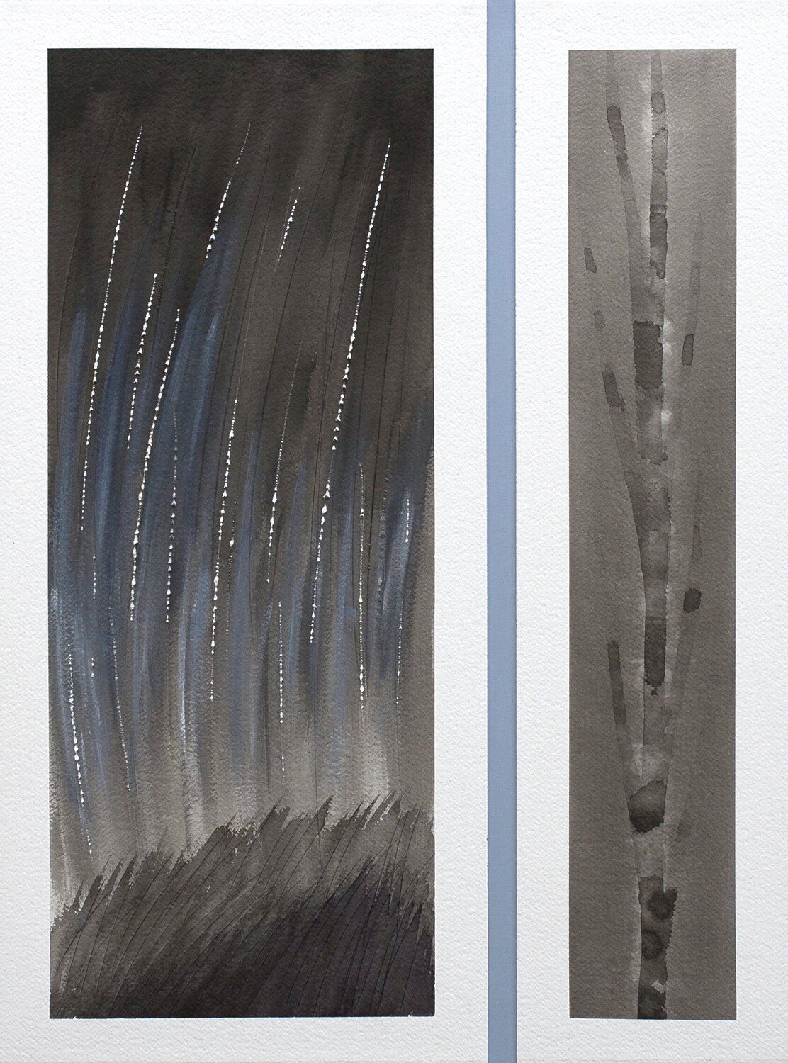 Birches and abstract Gabriele Casale Original painting for sale