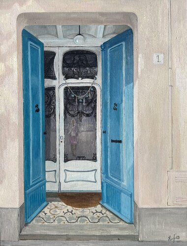 Door 6 by Nataliya Lemesheva, Painting for Sale on Select