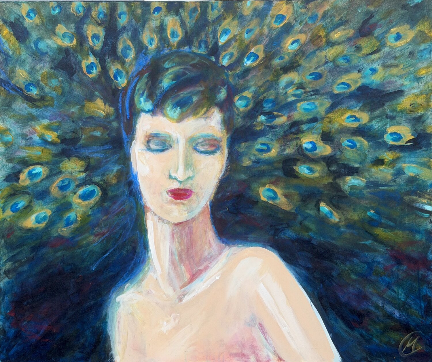 Gefangene Christiane Caroline Möller Original painting for sale
