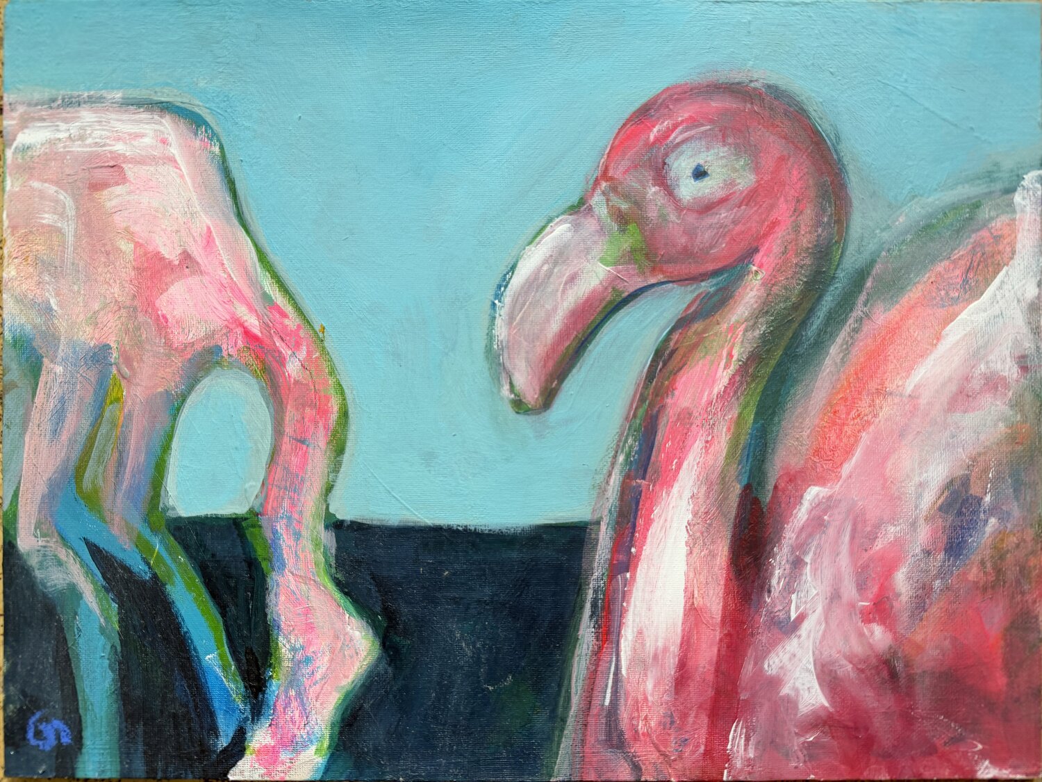 Auf Abstand Christiane Caroline Möller Original painting for sale