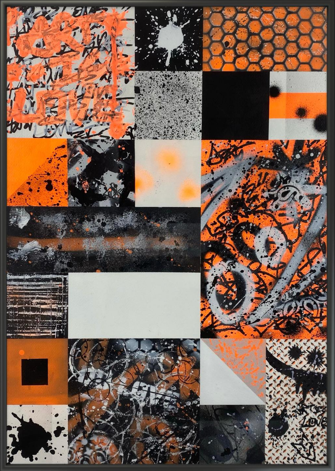 Urban Mosaic 1 Textured Original painting for sale