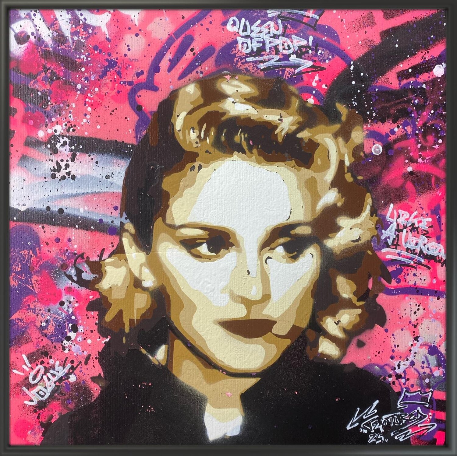 Queen of pop Textured Original painting for sale
