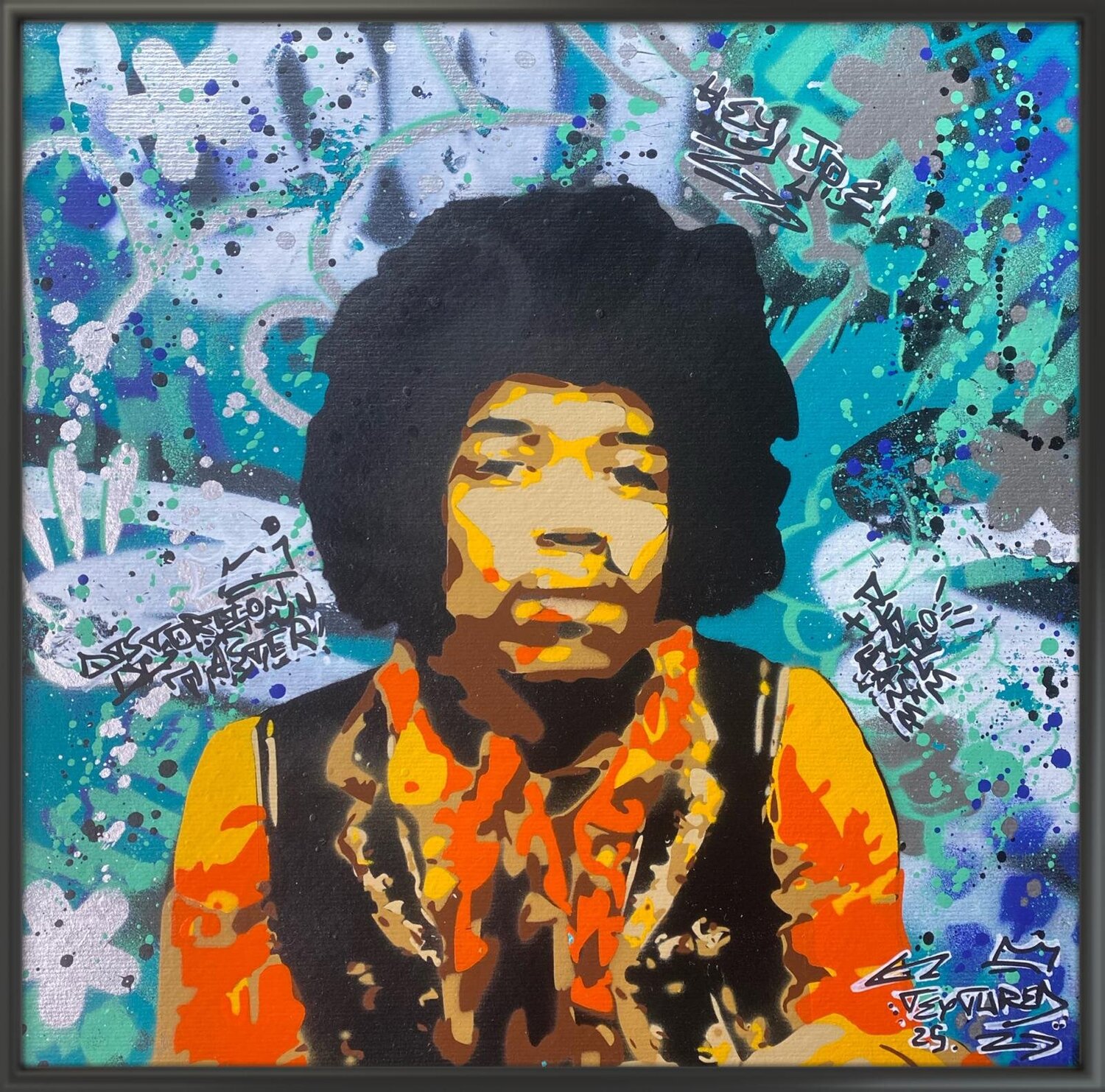 Jimi Textured Original painting for sale