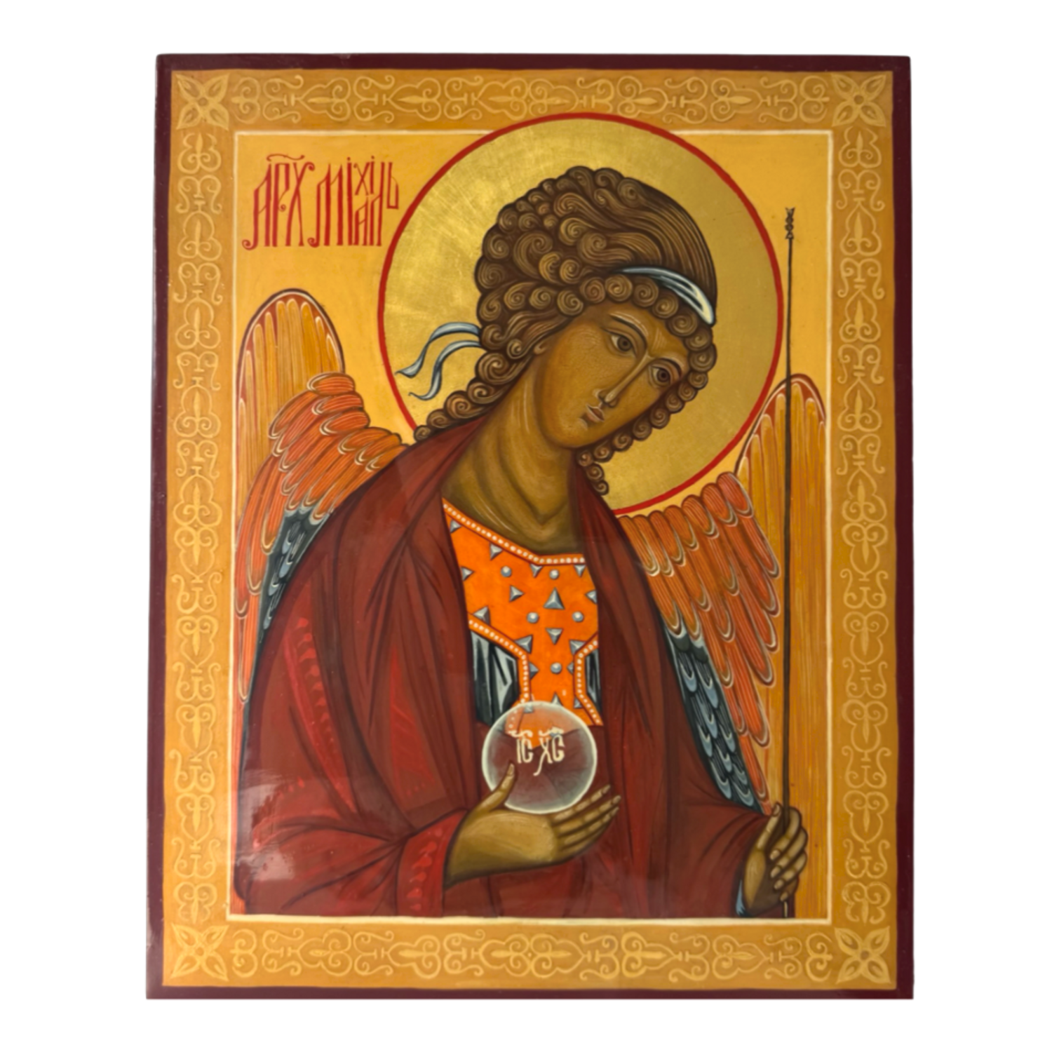 Archangel Michael Icon Alla Ditla Original painting for sale