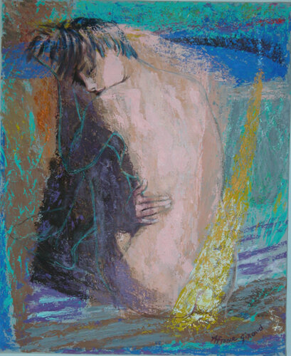 DERNIER RAYON DE SOLEIL by Annie-France Giroud, Painting for Sale on Select