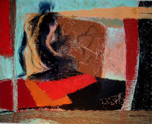RUPESTRE by Annie-France Giroud, Painting for Sale on Select