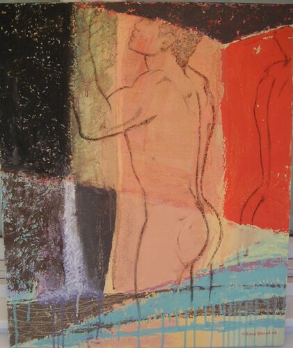 MIROIR ROUGE von Annie-France Giroud, Malerei kaufen auf Select