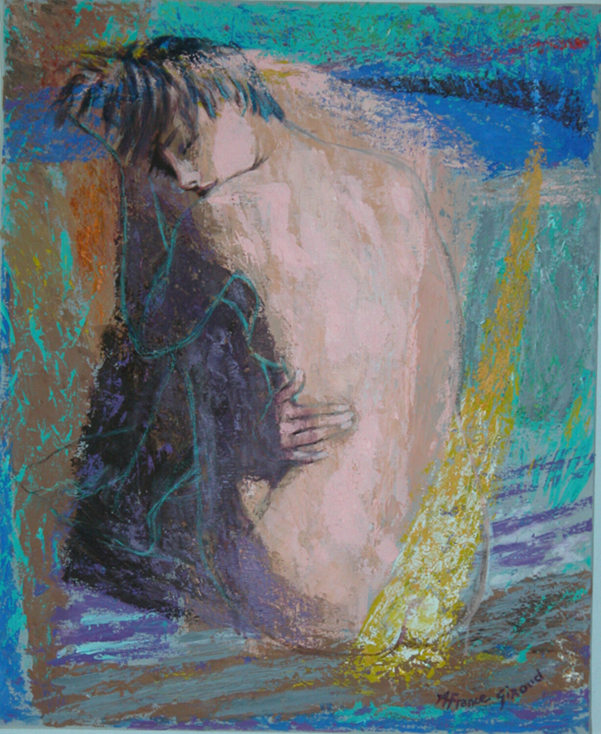 DERNIER RAYON DE SOLEIL Annie-France Giroud Original painting for sale