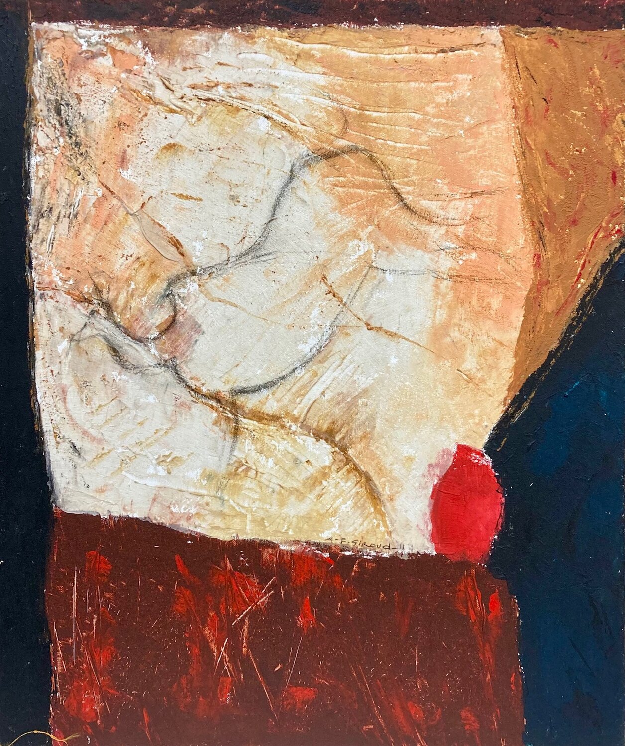 HOMMAGE à LASCO Annie-France Giroud Original painting for sale