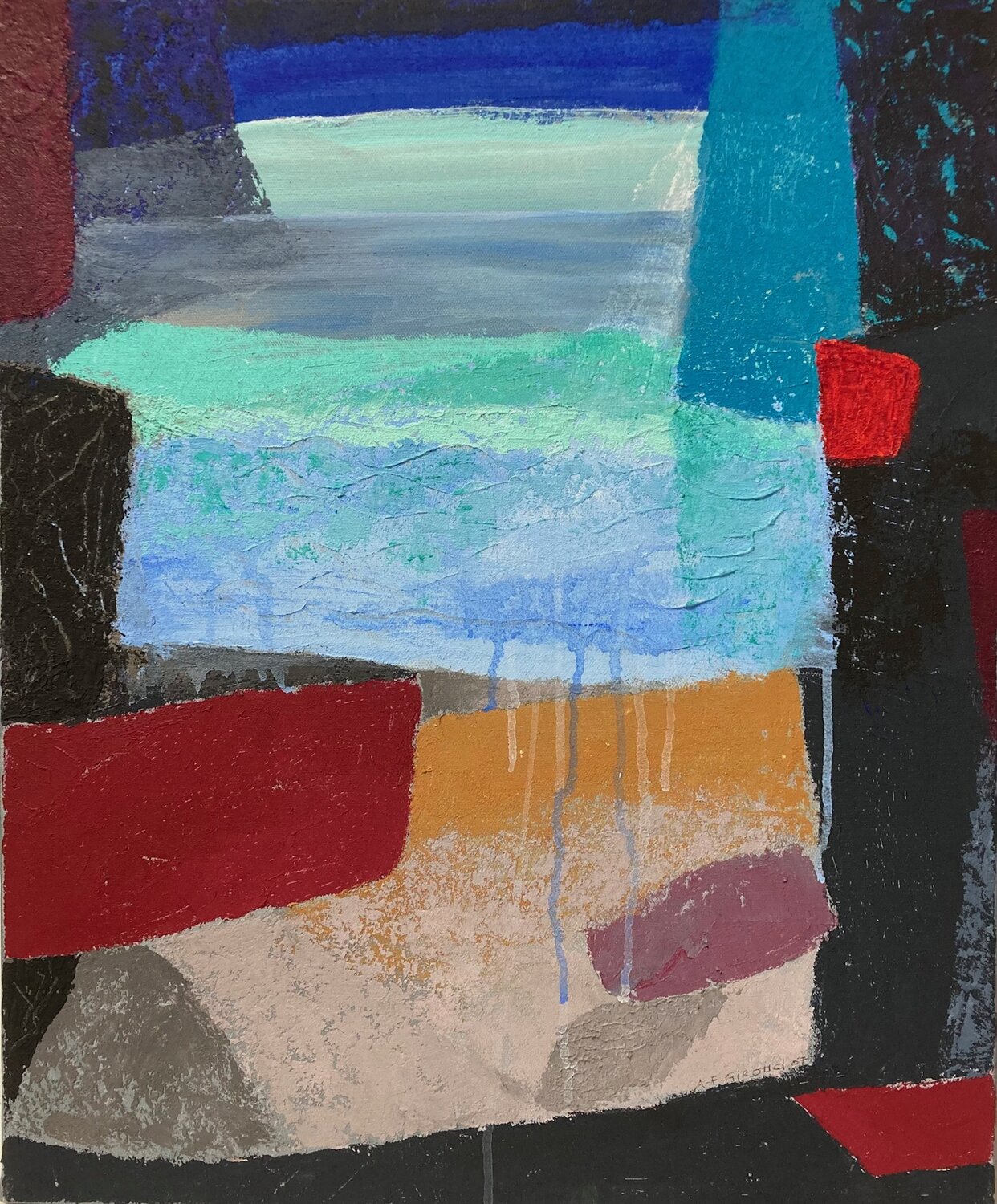 RIVAGE Annie-France Giroud Original painting for sale