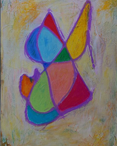 Praying cat angel by Ana Maria Guta, Painting for Sale on Select
