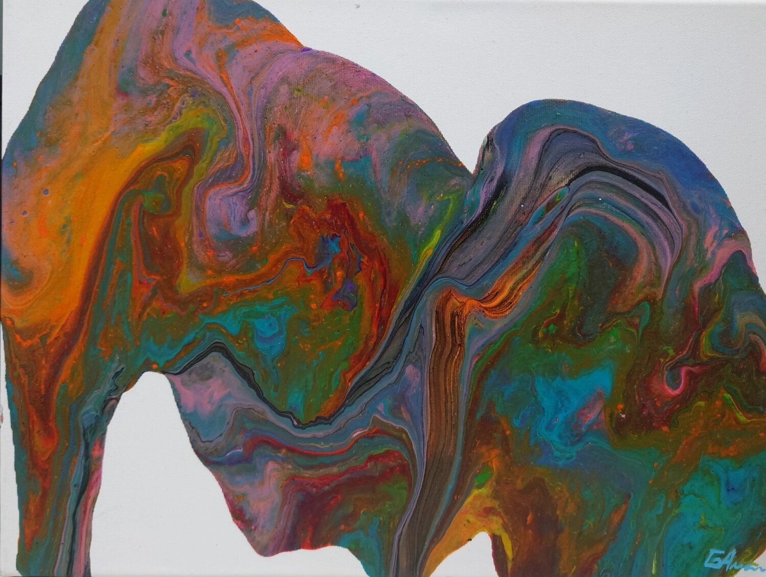 Sunset in Pai Canyon Ana Maria Guta Original painting for sale