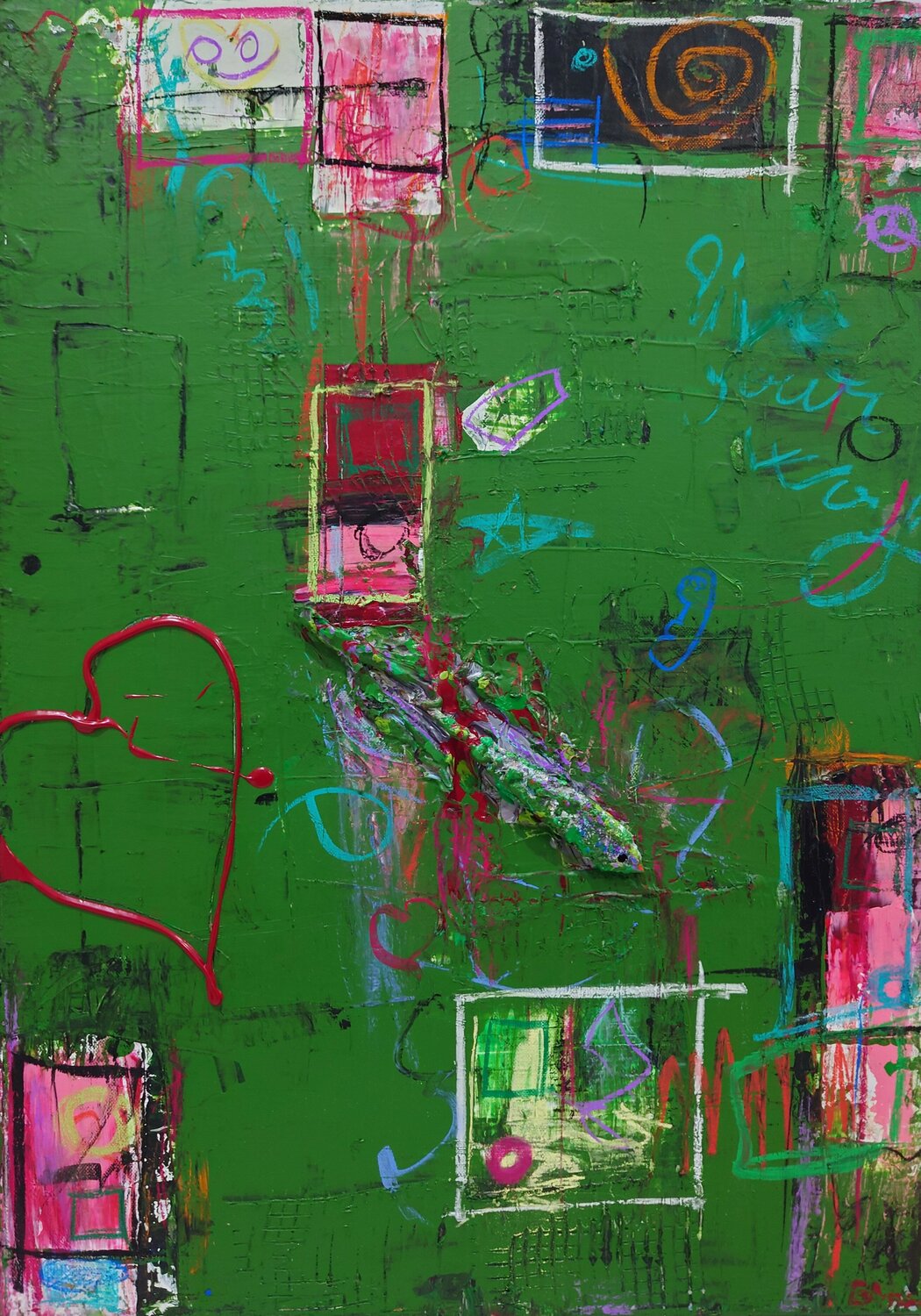 The War has ended. Surrender your weapons! Ana Maria Guta Original painting for sale