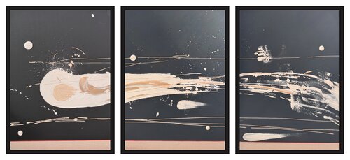Beyond Silence (Triptychon) von Sandra Krämer, Malerei kaufen auf Select