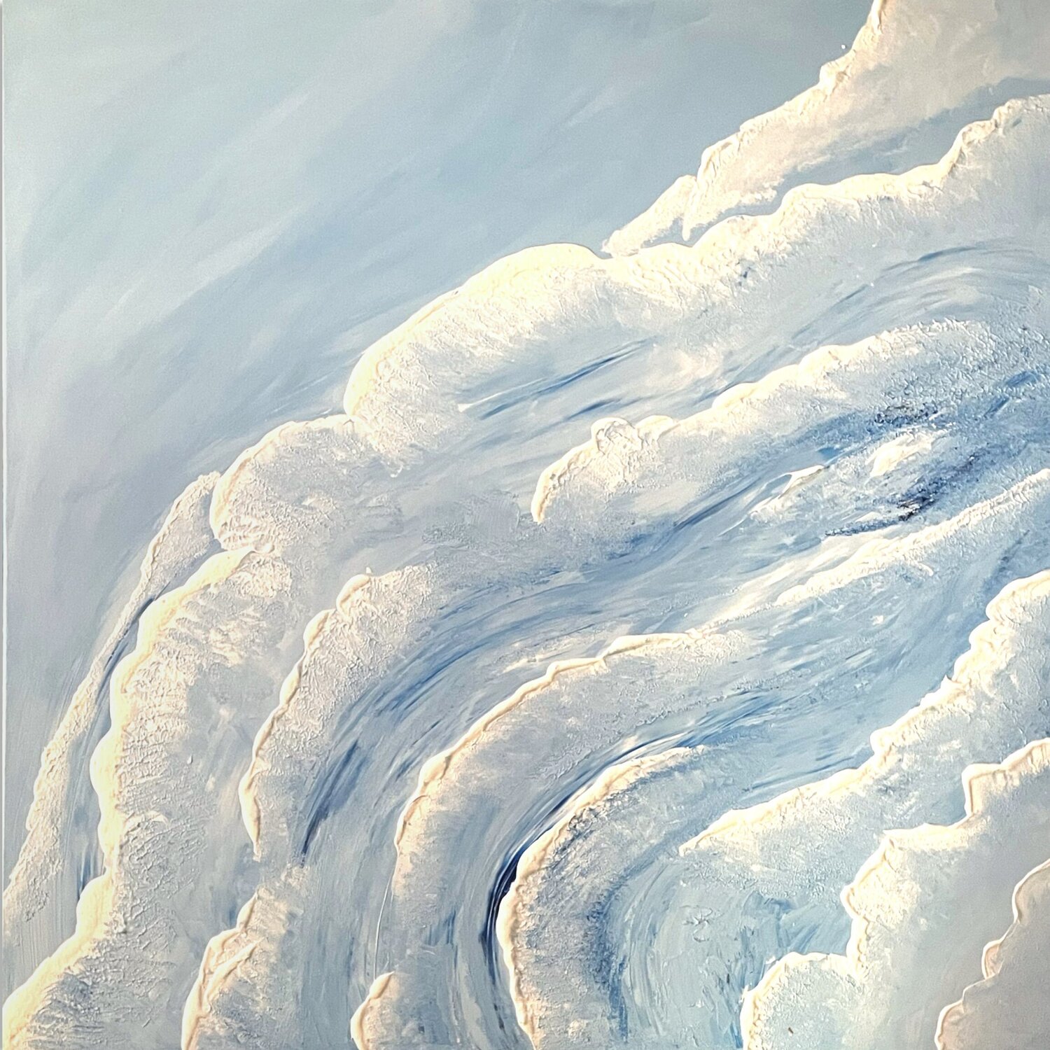 Blue Tide Sandra Krämer Originalgemälde zu verkaufen