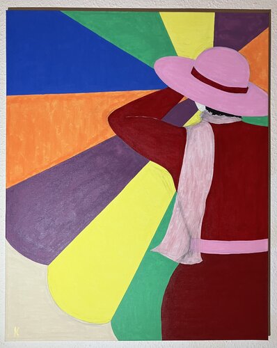 Adriana, looking for a cab (Sehnsucht 2) by Barbara Krijanovsky, Painting for Sale on Select
