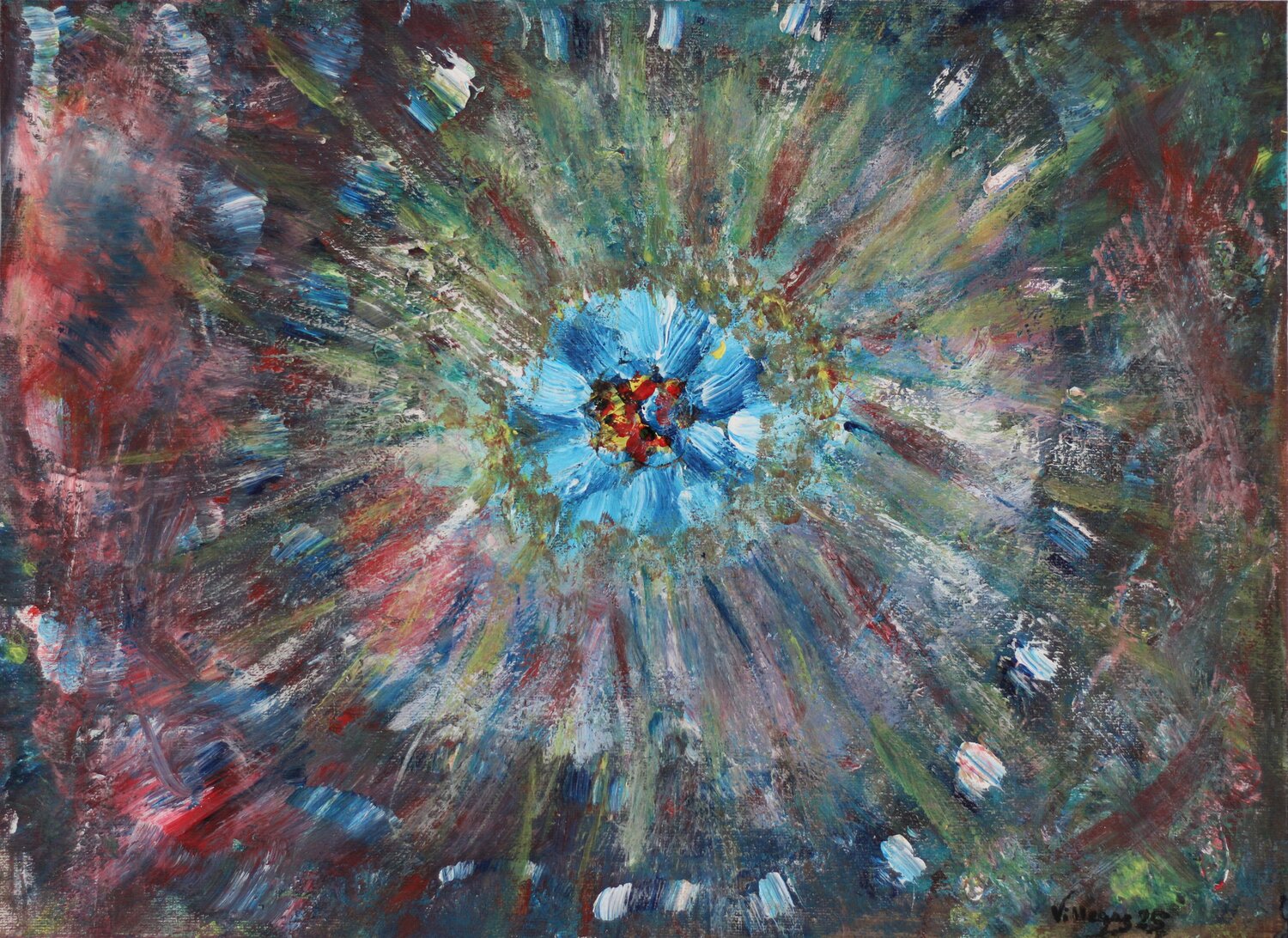Villamayor de Santiago, campos que se expanden hasta el horizonte. Maria Cruz Porras Villegas Original painting for sale