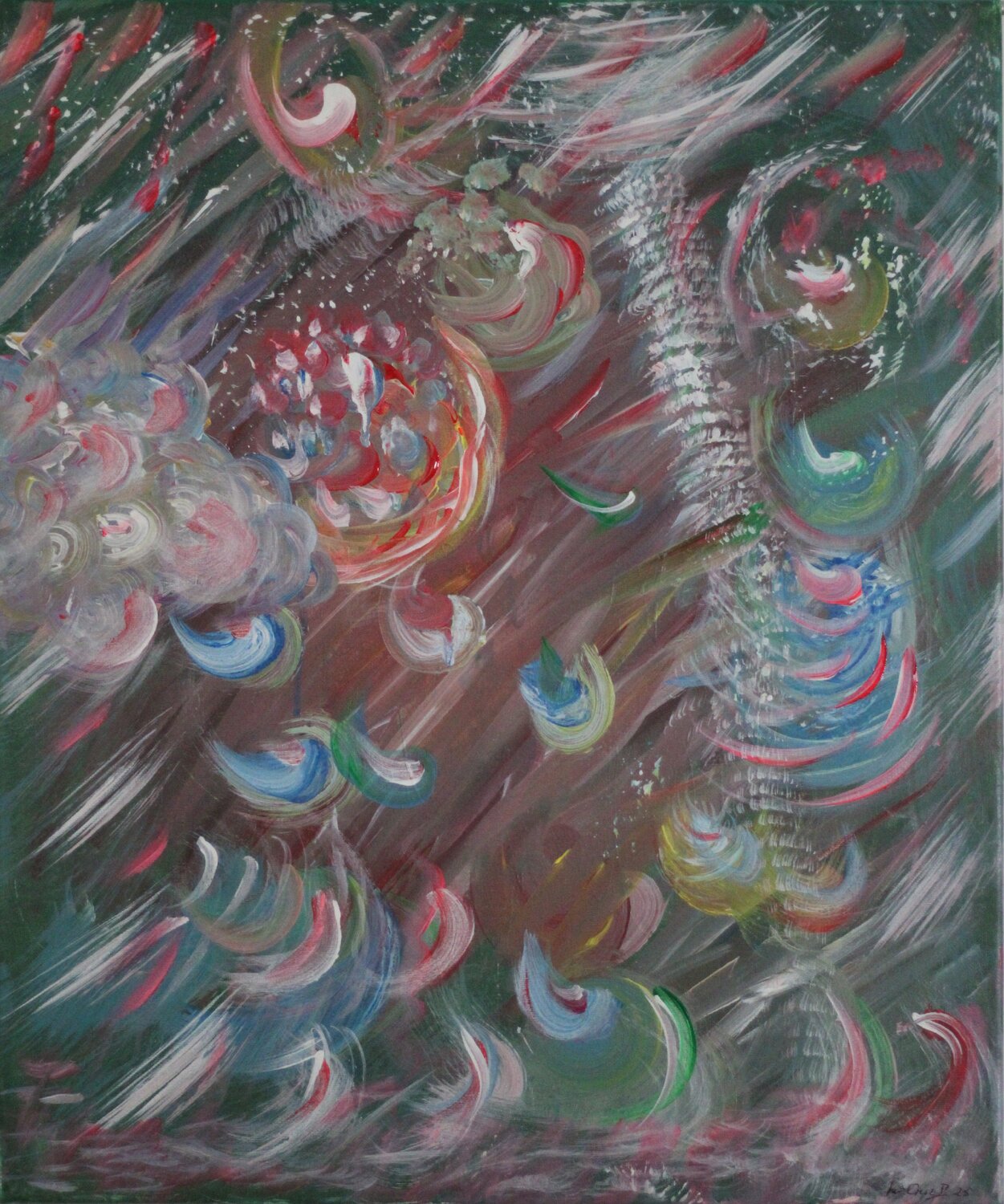 Palomares del Campo, la fuerza del viento. Maria Cruz Porras Villegas Original painting for sale