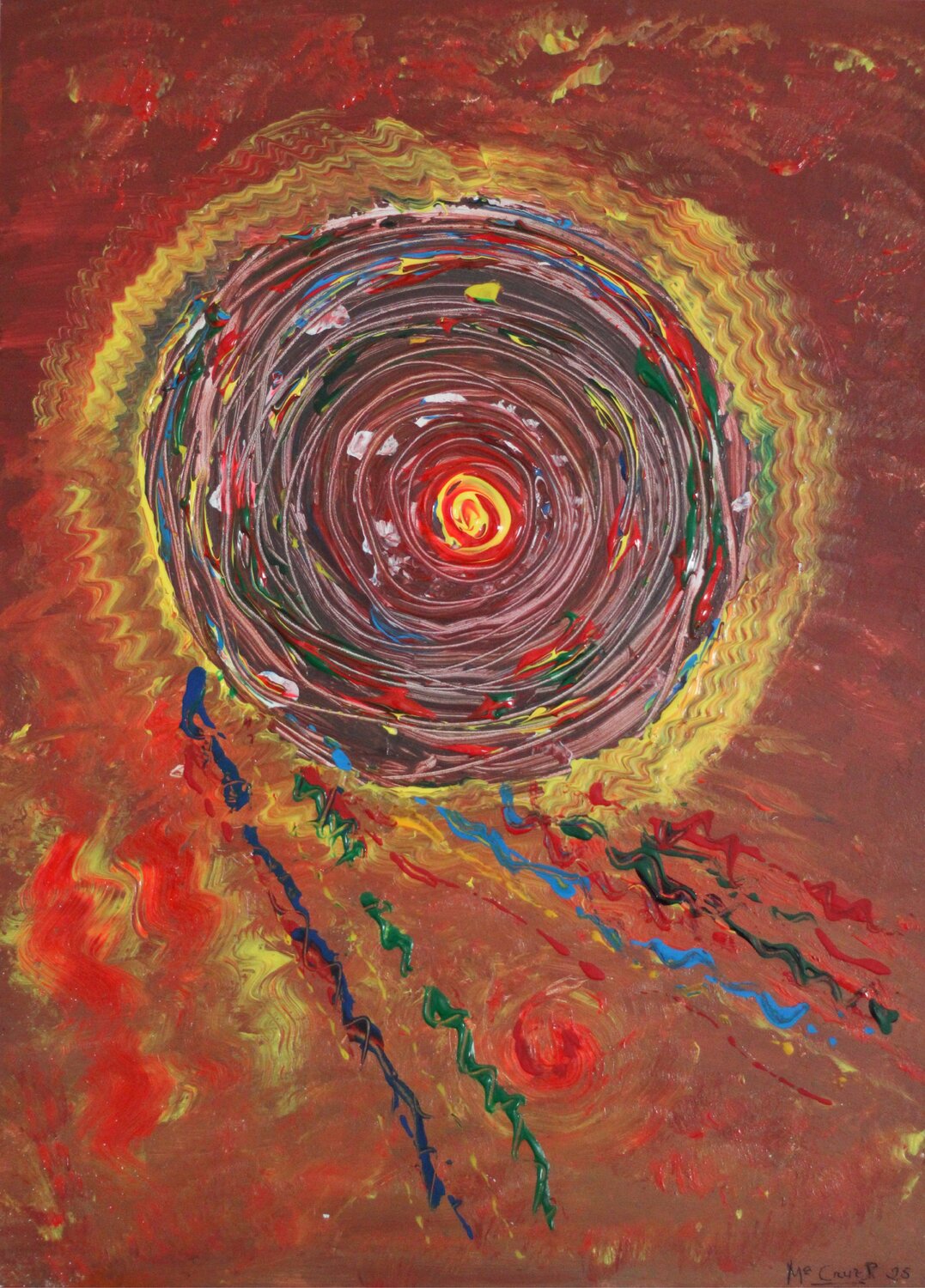 Villar de la Encina, la huella de un pueblo. Maria Cruz Porras Villegas Original painting for sale