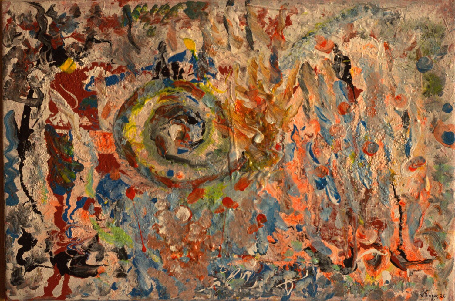 Torbellino de la vida Maria Cruz Porras Villegas Original painting for sale