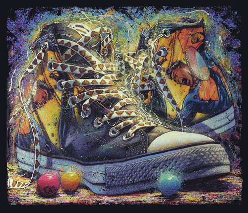 COMICS Converse by BRUNO BISI, Painting for Sale on Select