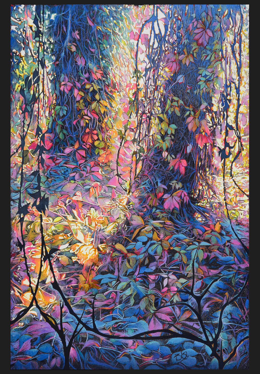 Feyssine Twin trunks BRUNO BISI Original painting for sale
