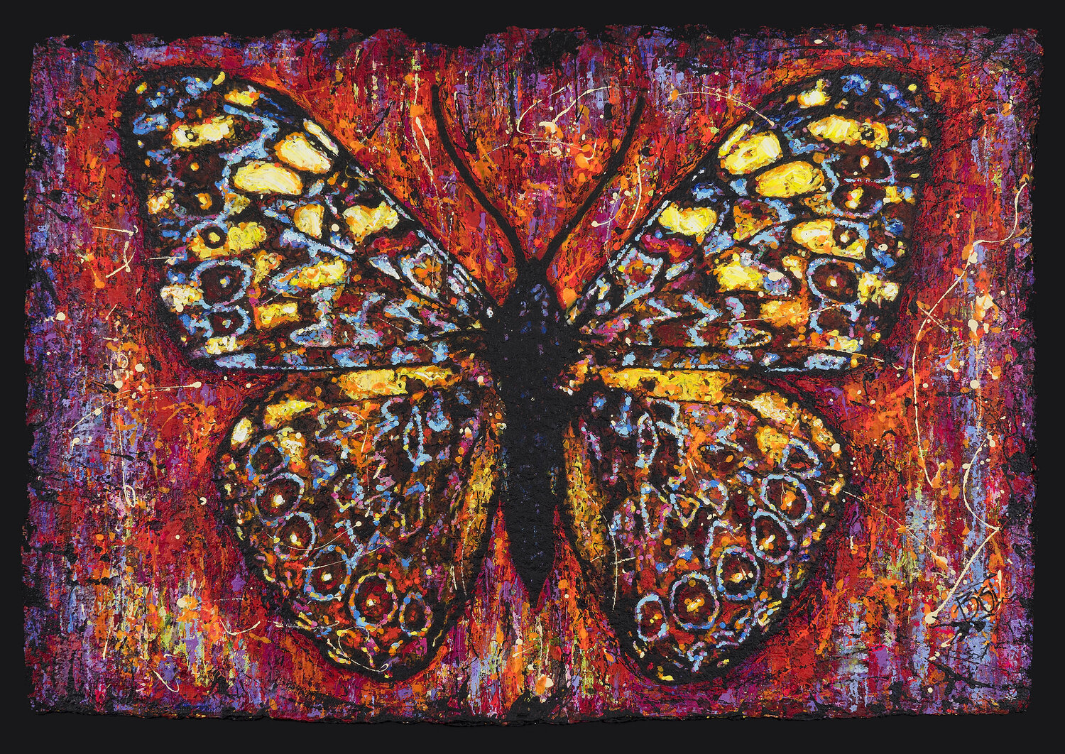 Papillon BRUNO BISI Original painting for sale