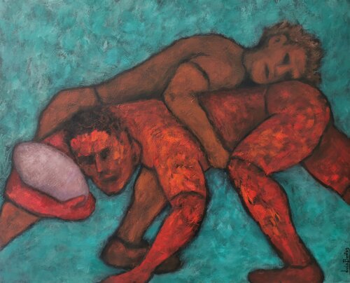 Modern Titans by Luís Bastos, Painting for Sale on Select
