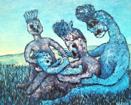 Wilson's family by Luís Bastos, Painting for Sale on Select