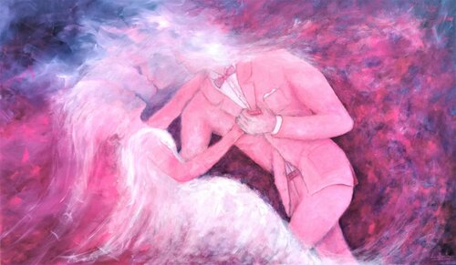 Kiss Me! by Luís Bastos, Painting for Sale on Select