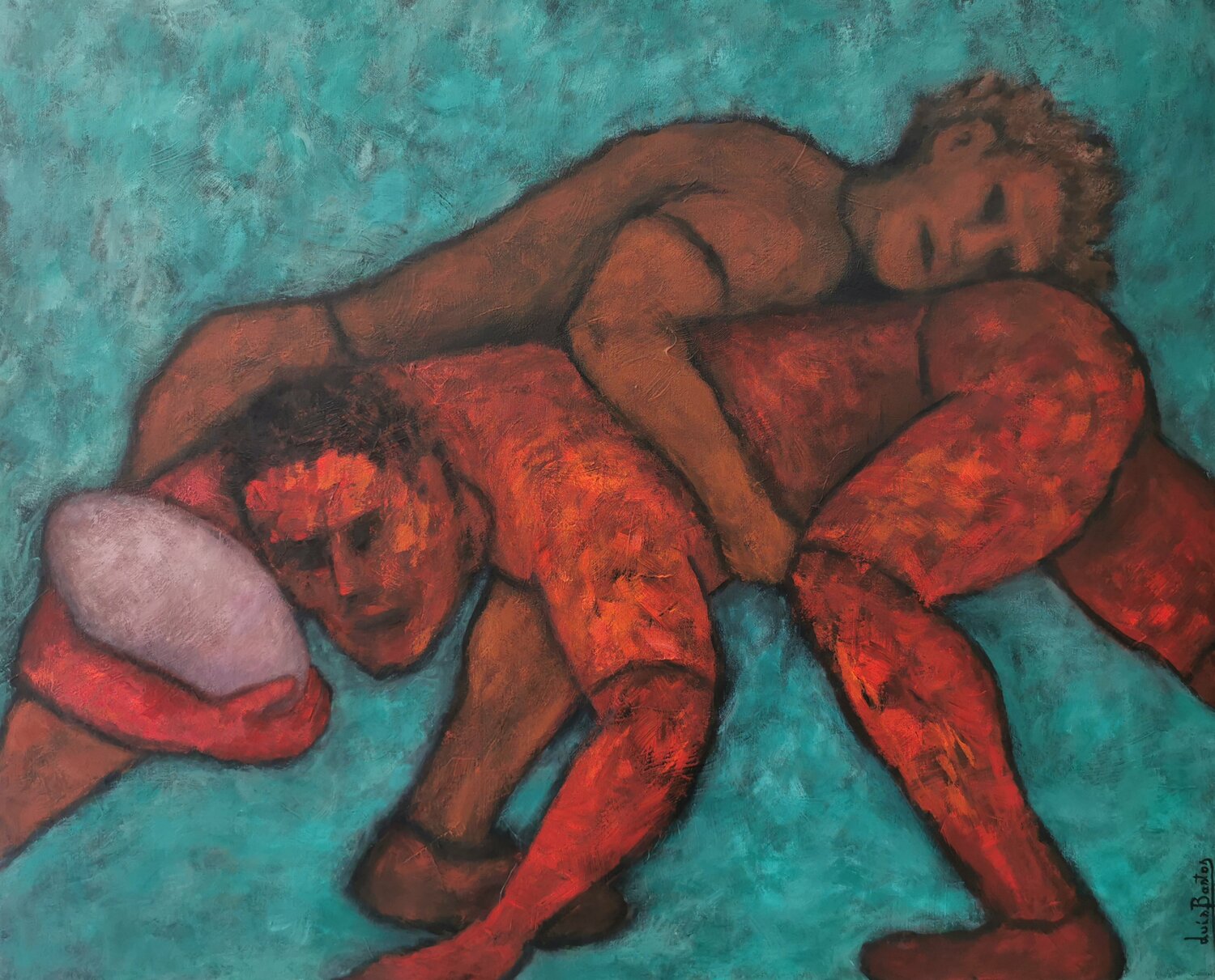 Modern Titans Luís Bastos Original painting for sale