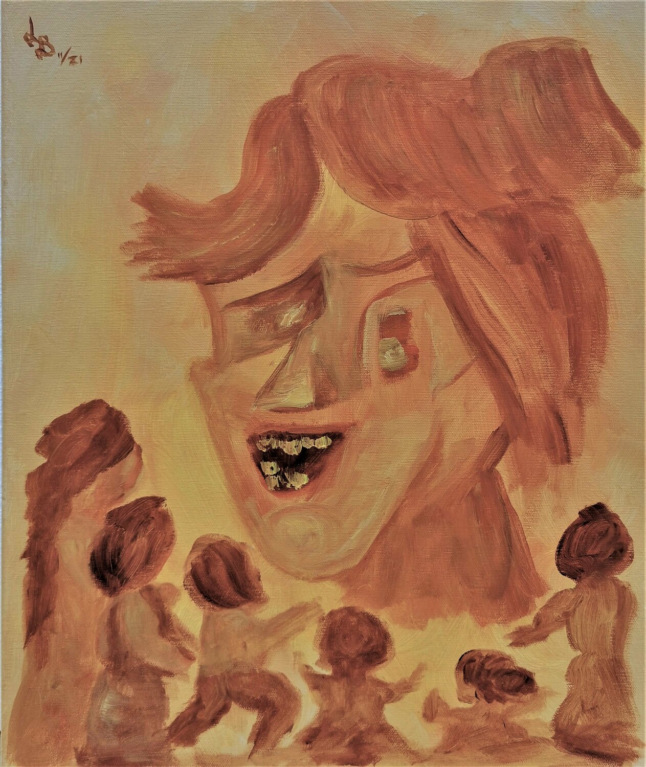 Unidentified Love Luís Bastos Original painting for sale
