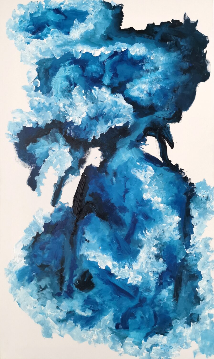 This Blue thing Luís Bastos Original painting for sale