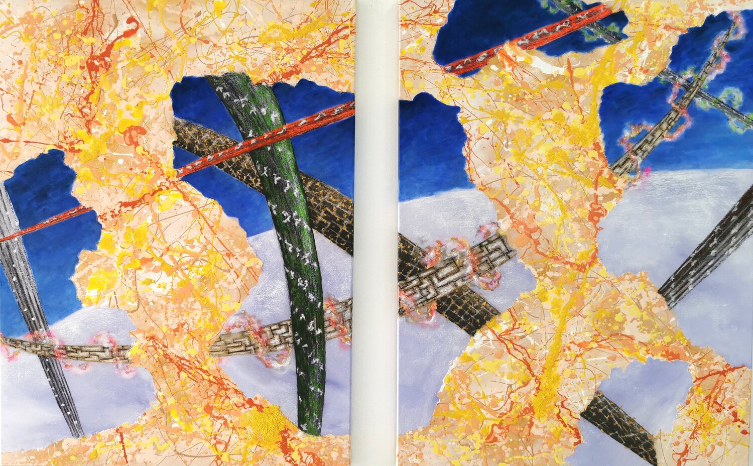 Between Worlds Luís Bastos Original painting for sale