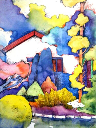 Der geheime Garten by Vera Fischer, Painting for Sale on Select
