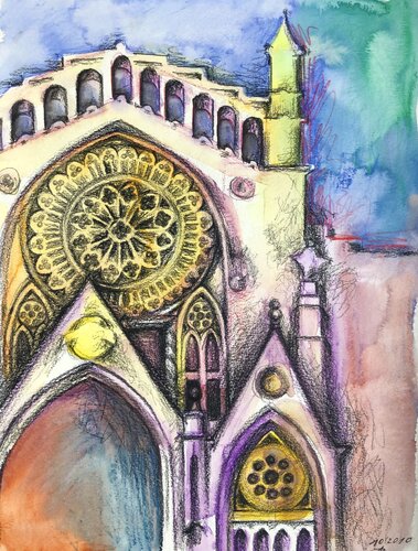 Kathedrale St. Bartholomäus in Sóller by Vera Fischer, Painting for Sale on Select