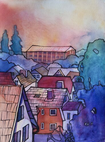 Abendstille by Vera Fischer, Painting for Sale on Select
