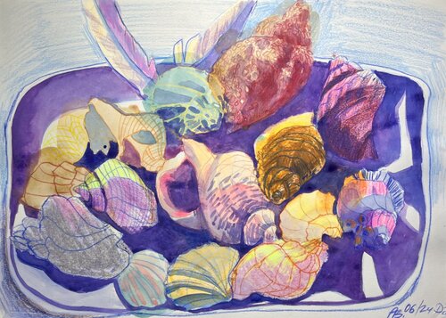 Vielfalt aus CaCO₃ by Vera Fischer, Painting for Sale on Select