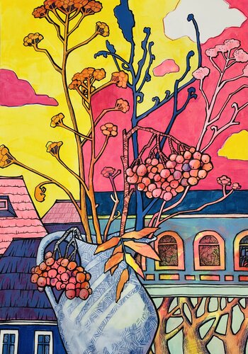 Jahreszeitwechsel und Abschied by Vera Fischer, Painting for Sale on Select