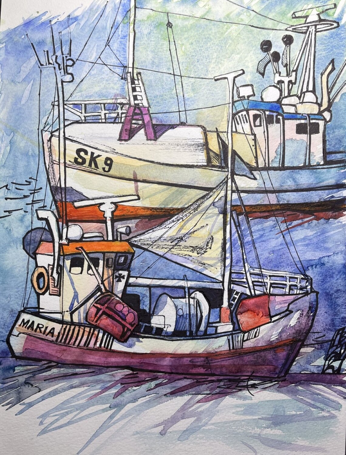 Nach der Arbeit Vera Fischer Original painting for sale